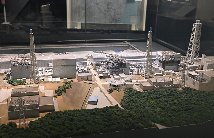 Diorama of Fukushima Daiichi shortly after the accident